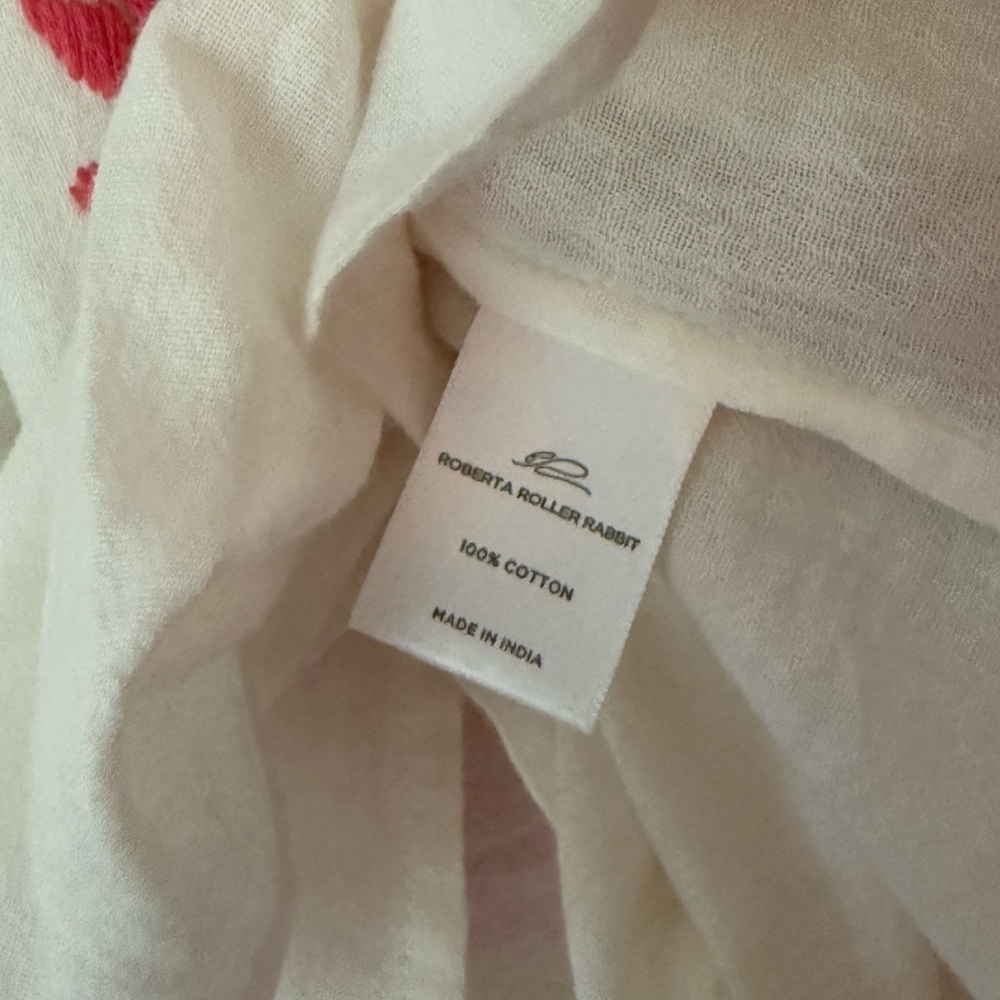 Roberta Roller Rabbit Boho White Embroidered Tunic - image 4